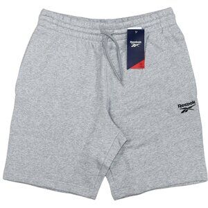 Reebok 9" Inseam Embroidered Logo Fleece Athletic Drawstring Men's Shorts NWT